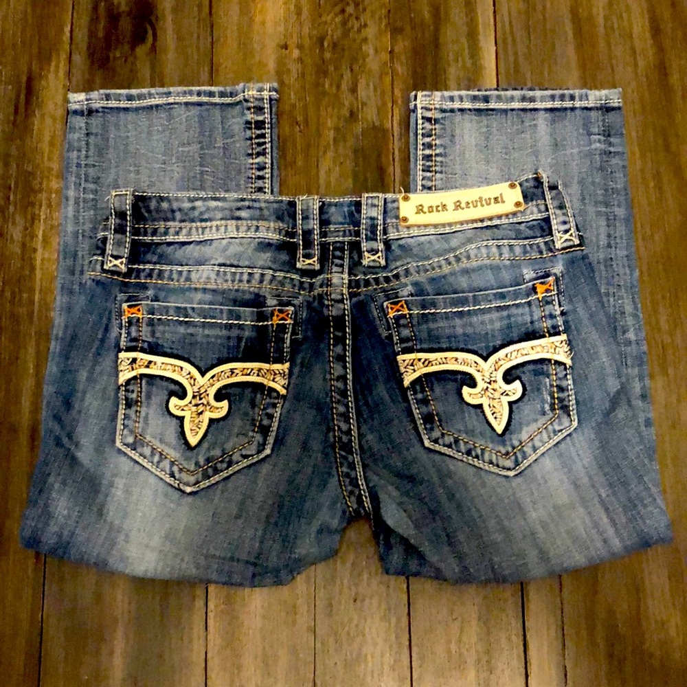 ❤️ 🌺 ROCK REVIVAL CAPRIS SIZE 27 🌸 ❤️